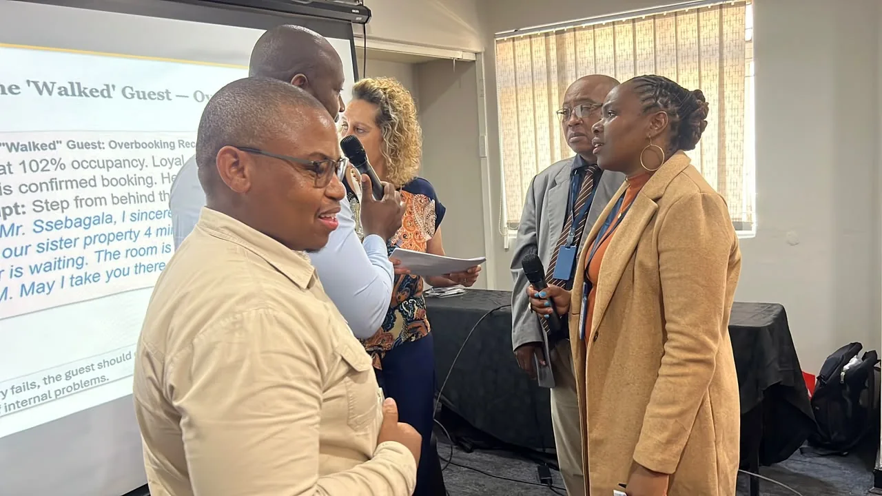 Role-play during service excellence training